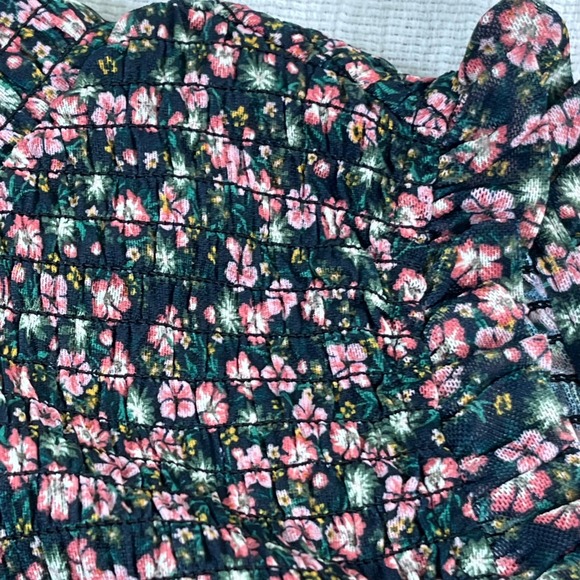 Maurices Women L Floral Print Sleeveless Dress Smocked Mock Neck Peasant Prairie - Picture 5 of 14
